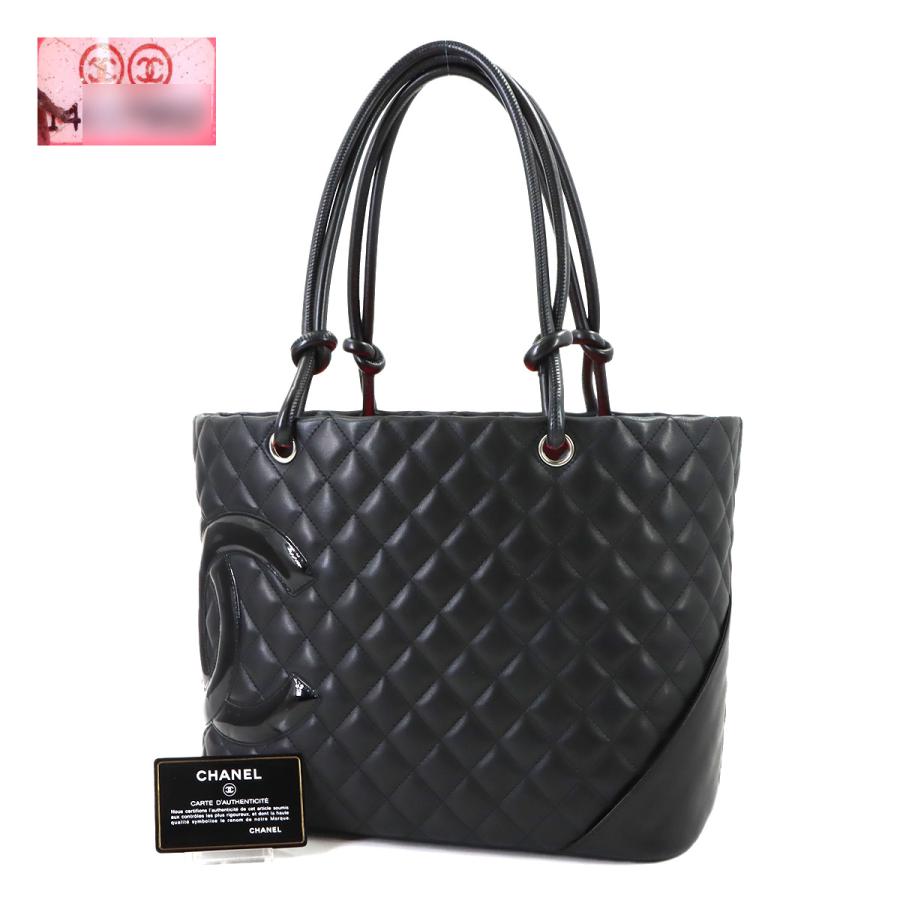 CHANEL トートバッグ CHANEL（シャネル） カンボンライン ラージ トート バッグ カーフ