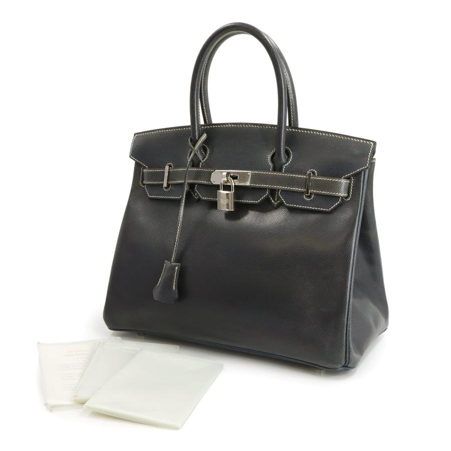HERMES（エルメス） バーキン30 リセ ネイビー ハンド バッグ □E刻印