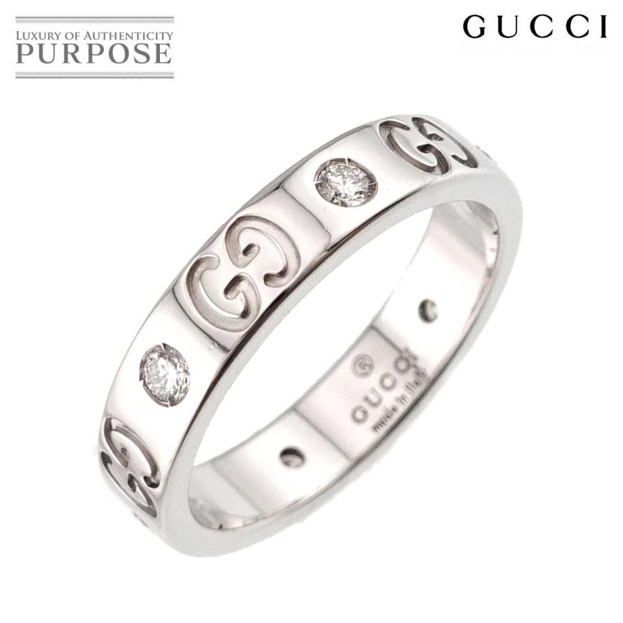 GUCCI アイコンリング ホワイトゴールド 11号 GUCCI（グッチ） アイコン #11 リング ダイヤ K18 WG ホワイトゴールド