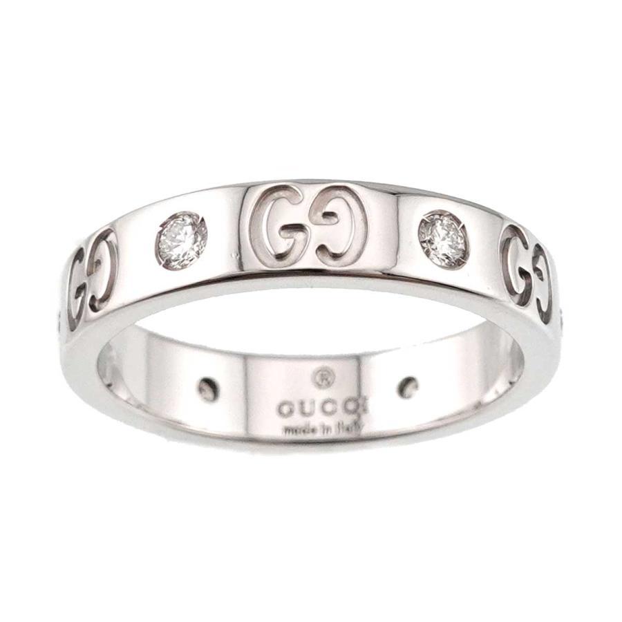 GUCCI アイコンリング GGロゴ パヴェダイヤ GUCCI（グッチ） アイコン #11 リング ダイヤ K18 WG ホワイトゴールド