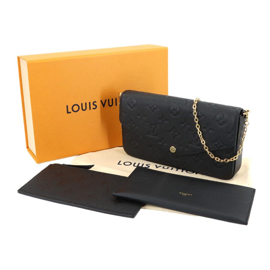未使用 展示品 ルイ ヴィトン LOUIS VUITTON モノグラム アンプラント ポシェット フェリシー チェーン ウォレット レザー M64064 90320217の画像