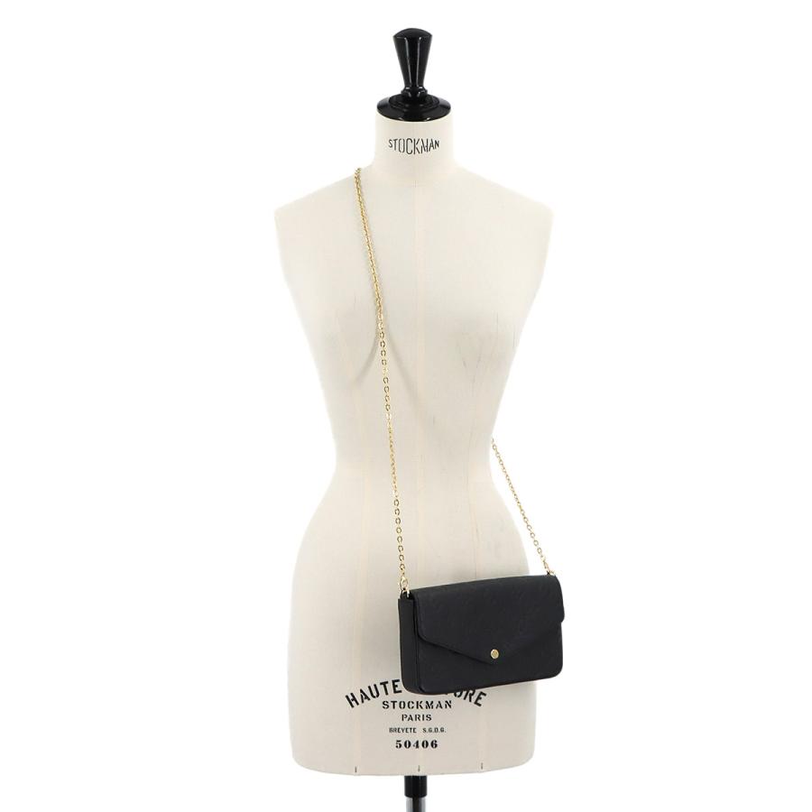 未使用 展示品 ルイ ヴィトン LOUIS VUITTON モノグラム アンプラント ポシェット フェリシー チェーン ウォレット レザー M64064 90320217の画像