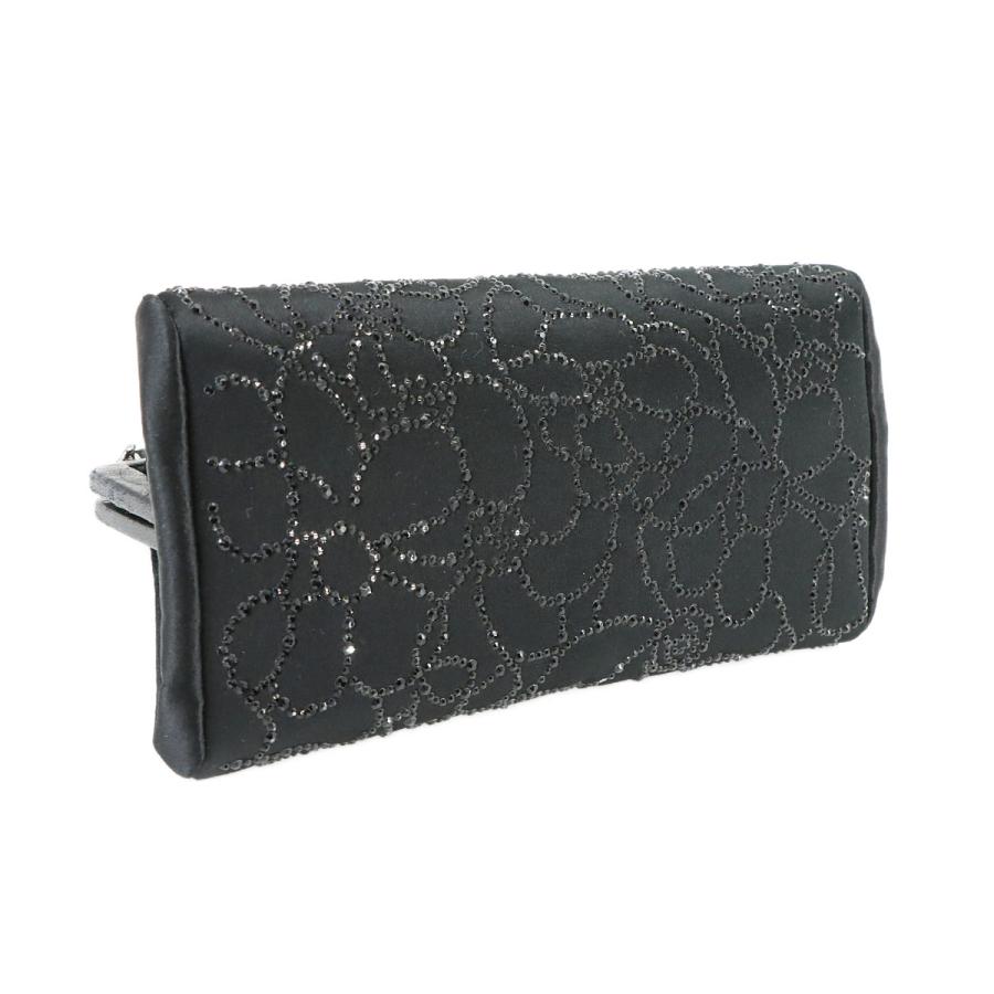 CHANEL（シャネル） 美品 がま口 チェーン ハンド バッグ サテン