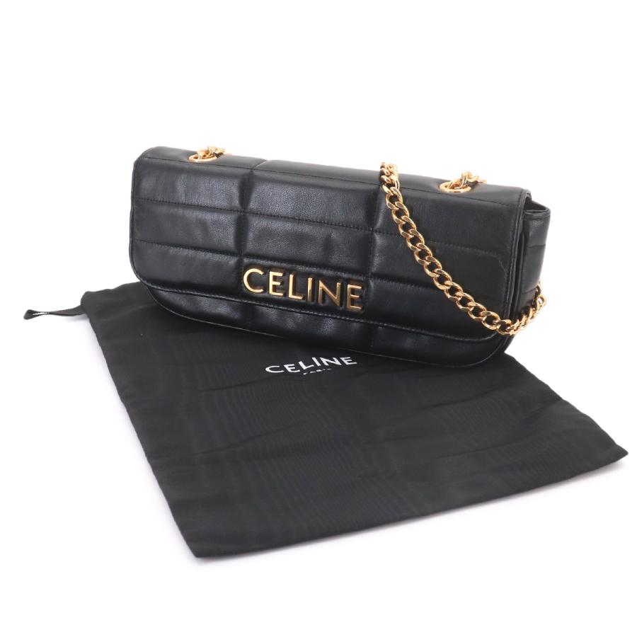 CELINE（セリーヌ） 新品同様 マトラッセ モノクローム チェーン 