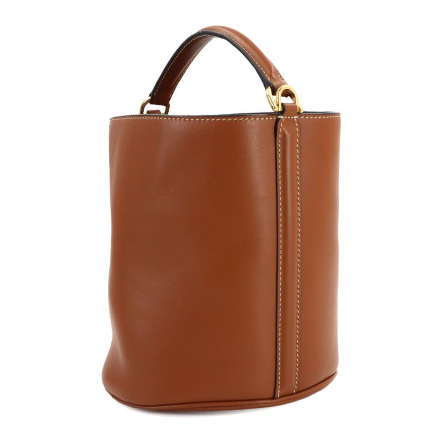 未使用 展示品 セリーヌ CELINE ティーン バケット 16 2way ハンド ショルダー バッグ レザー タン ブラウン 197573 90320247_3