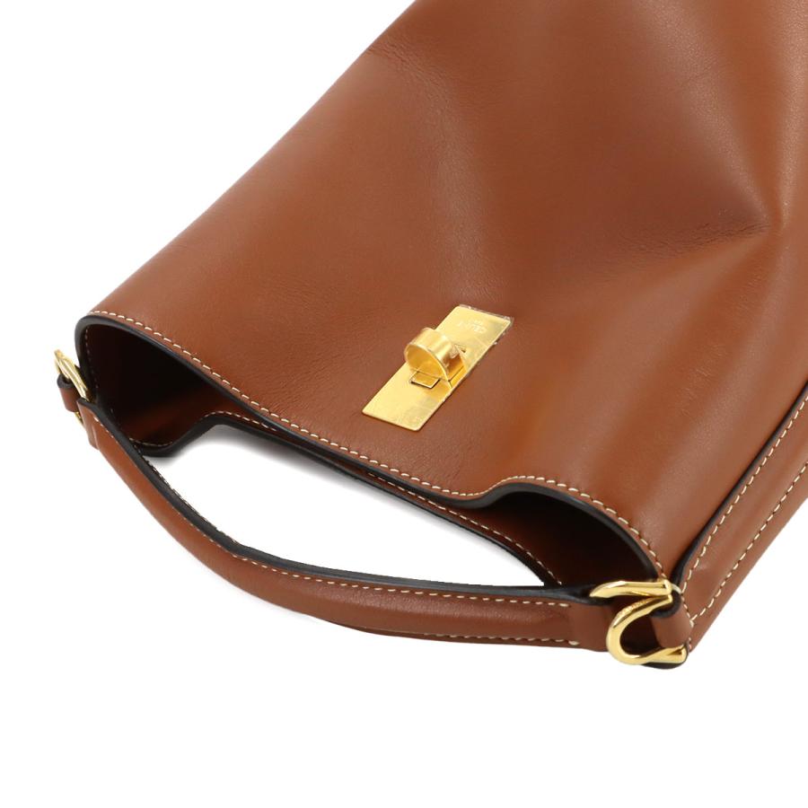 未使用 展示品 セリーヌ CELINE ティーン バケット 16 2way ハンド ショルダー バッグ レザー タン ブラウン 197573 90320247_5
