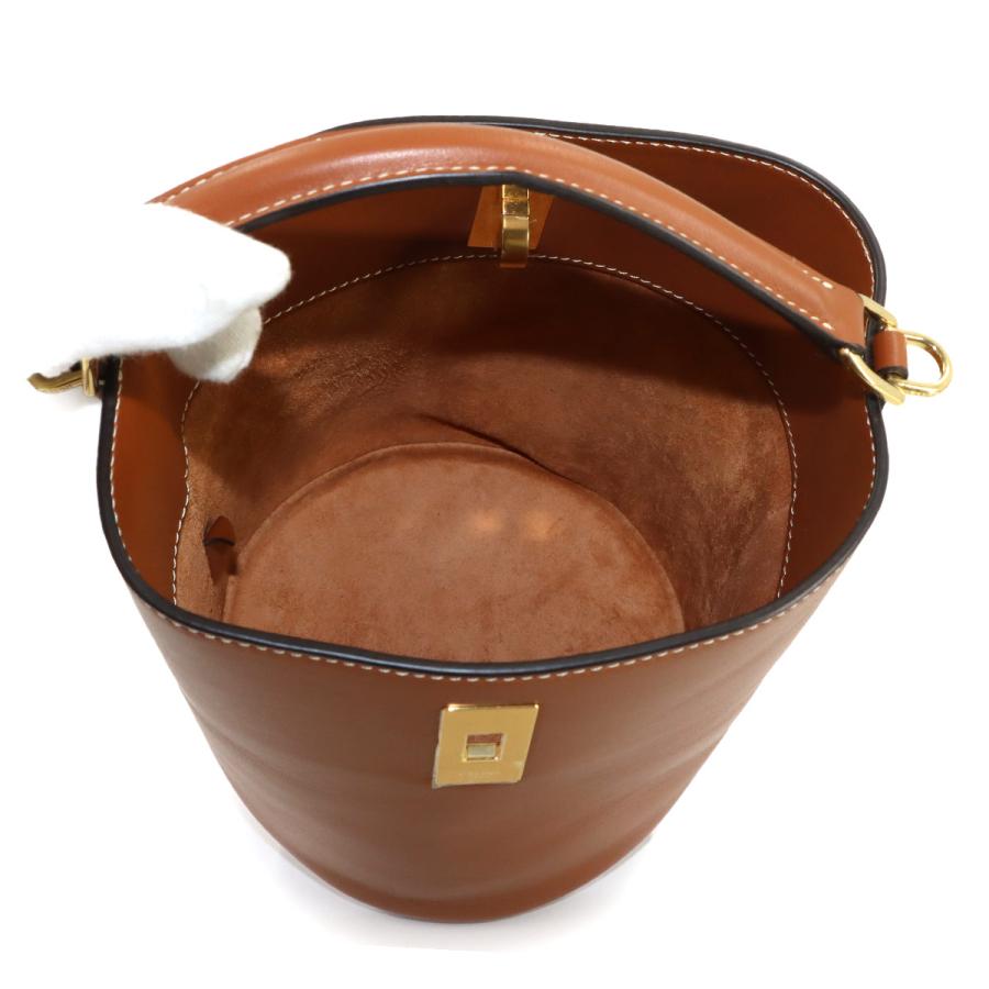 未使用 展示品 セリーヌ CELINE ティーン バケット 16 2way ハンド ショルダー バッグ レザー タン ブラウン 197573 90320247_6