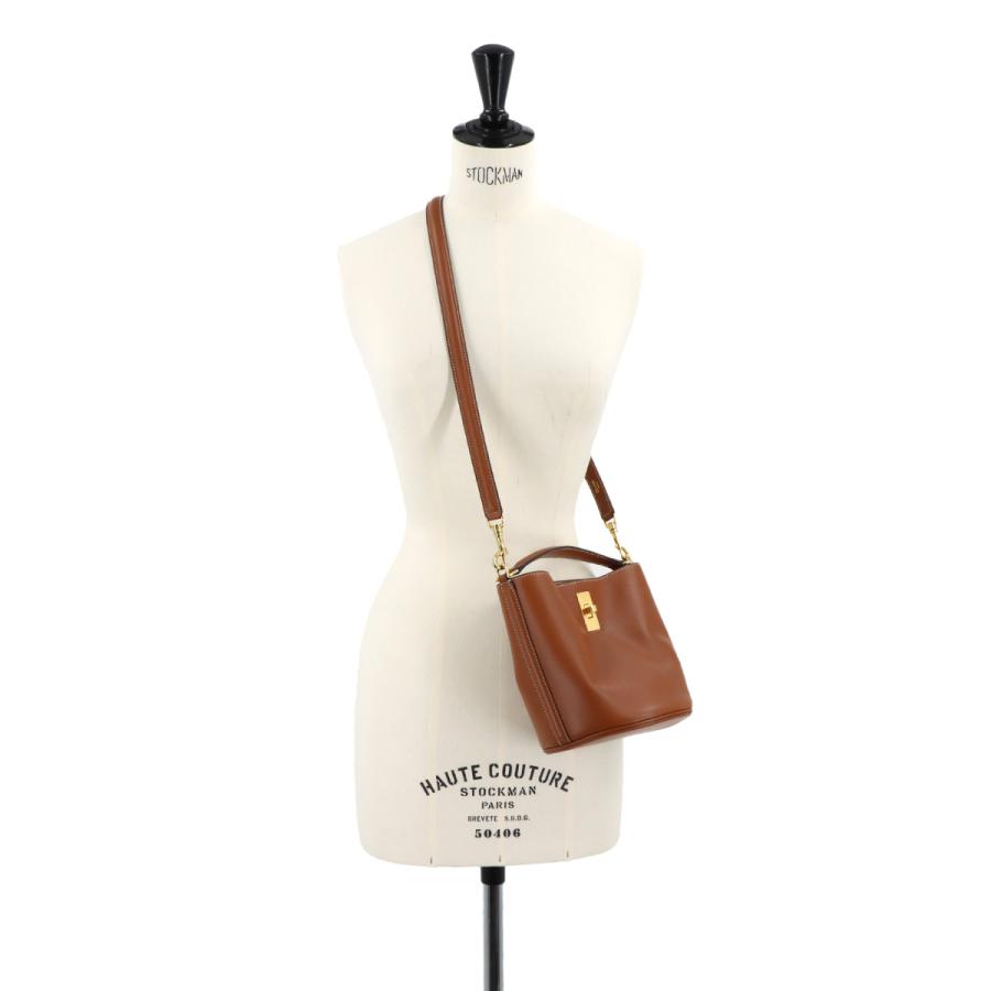 未使用 展示品 セリーヌ CELINE ティーン バケット 16 2way ハンド ショルダー バッグ レザー タン ブラウン 197573 90320247_8