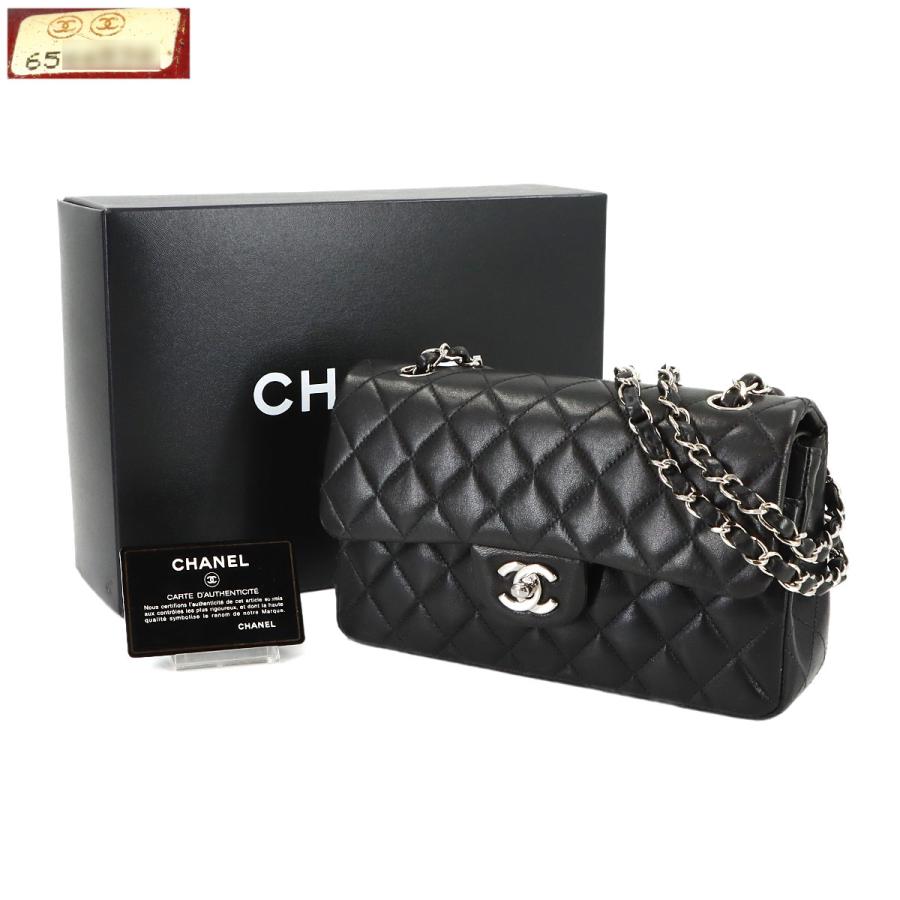 新品同様 シャネル CHANEL マトラッセ 23 チェーン ショルダー バッグ ラムスキン ブラック A01113 シルバー 金具 ヴィンテージ 90320254の画像