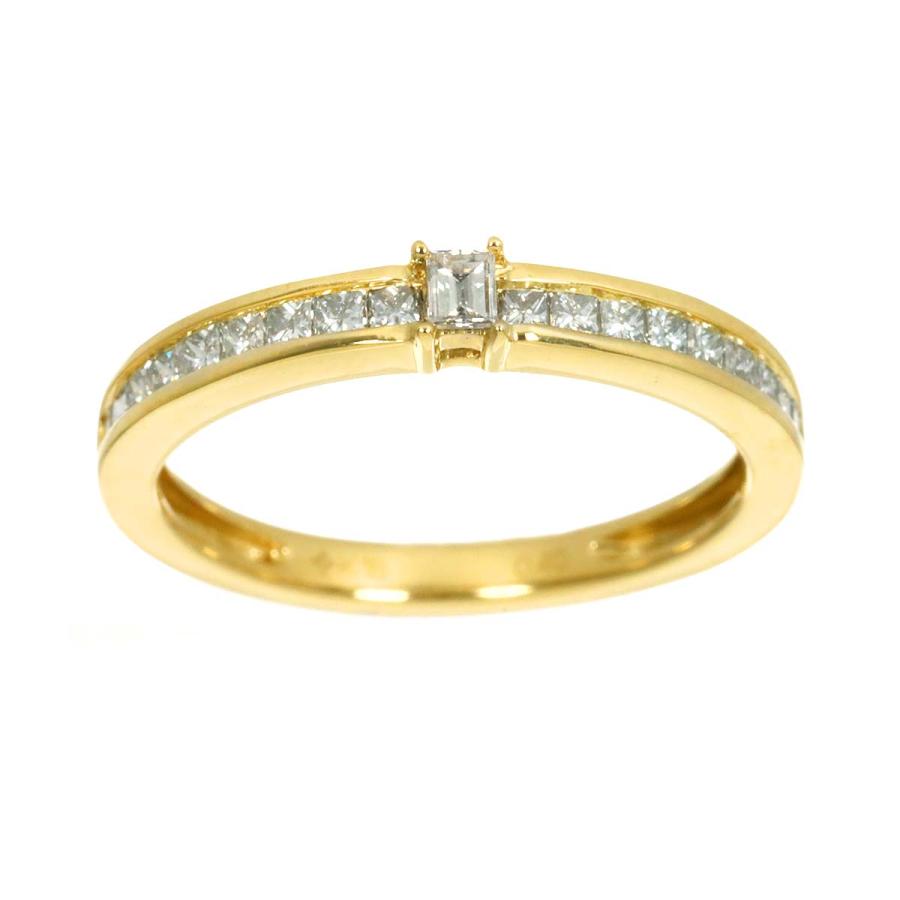 リング 11号 ダイヤ 0.40ct K18 YG イエローゴールド 750 指輪 Diamond