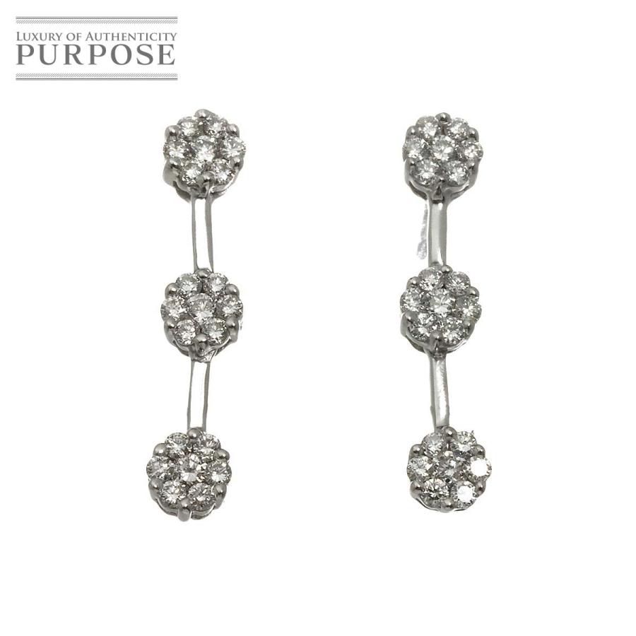 ダイヤ 0.30ct/0.30ct ピアス K18 WG ホワイトゴールド 750 Diamond