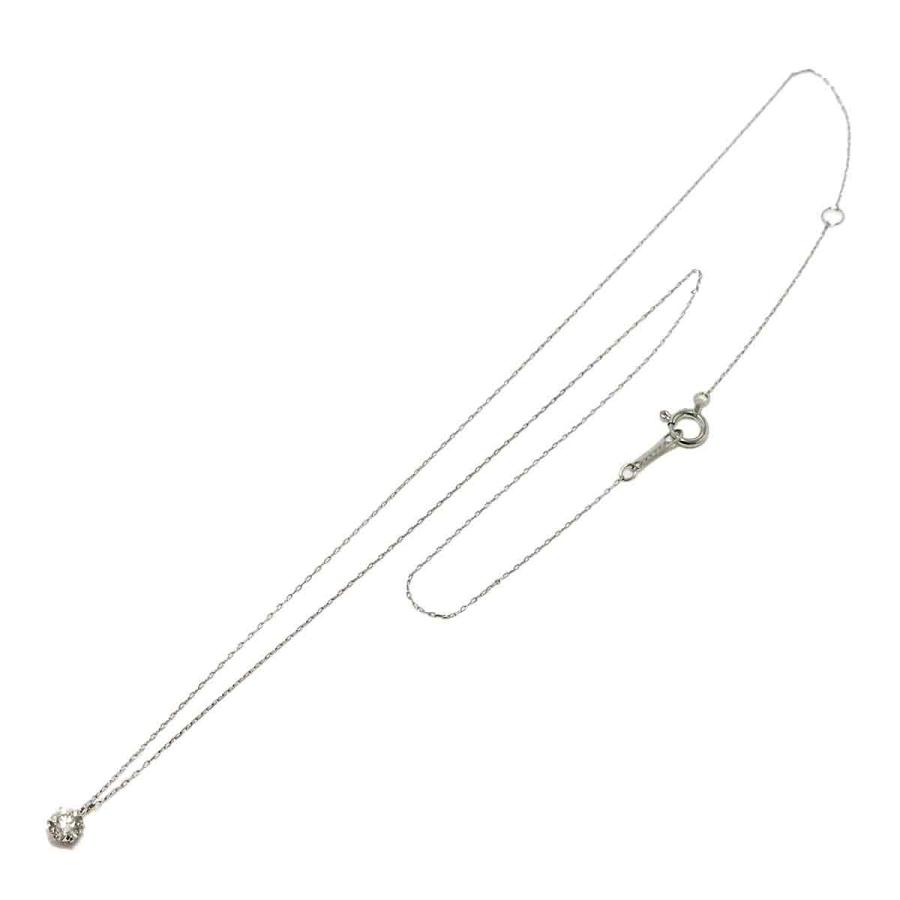 ダイヤ 0.20ct ネックレス 39.5cm Pt プラチナ Diamond Necklace