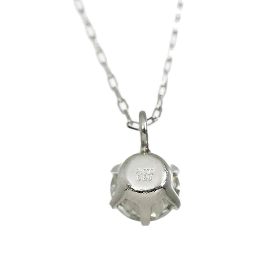 ダイヤ 0.20ct ネックレス 39.5cm Pt プラチナ Diamond Necklace