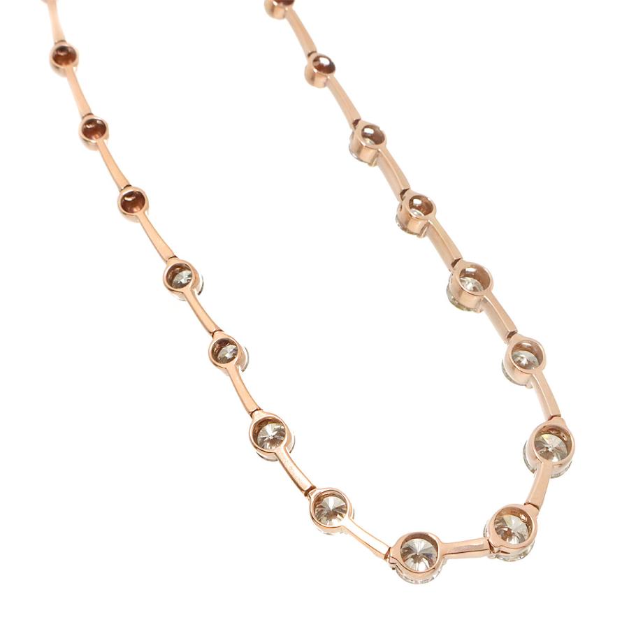 ダイヤ 2.50ct ネックレス 42.5cm K18 PG ピンクゴールド 750 Diamond Necklace 90320486_3