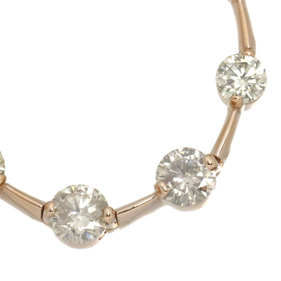 ダイヤ 2.50ct ネックレス 42.5cm K18 PG ピンクゴールド 750 Diamond Necklace 90320486_4