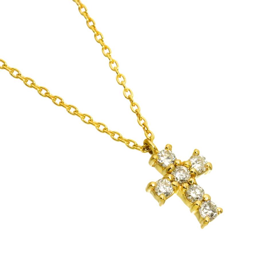 VENDOME AOYAMA（ヴァンドーム青山） クロス ダイヤ 0.18ct ネックレス