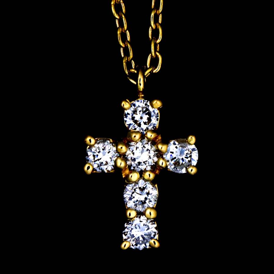 ヴァンドーム青山　クロスダイヤモンドネックレス VENDOME AOYAMA（ヴァンドーム青山） クロス ダイヤ 0.18ct ネックレス