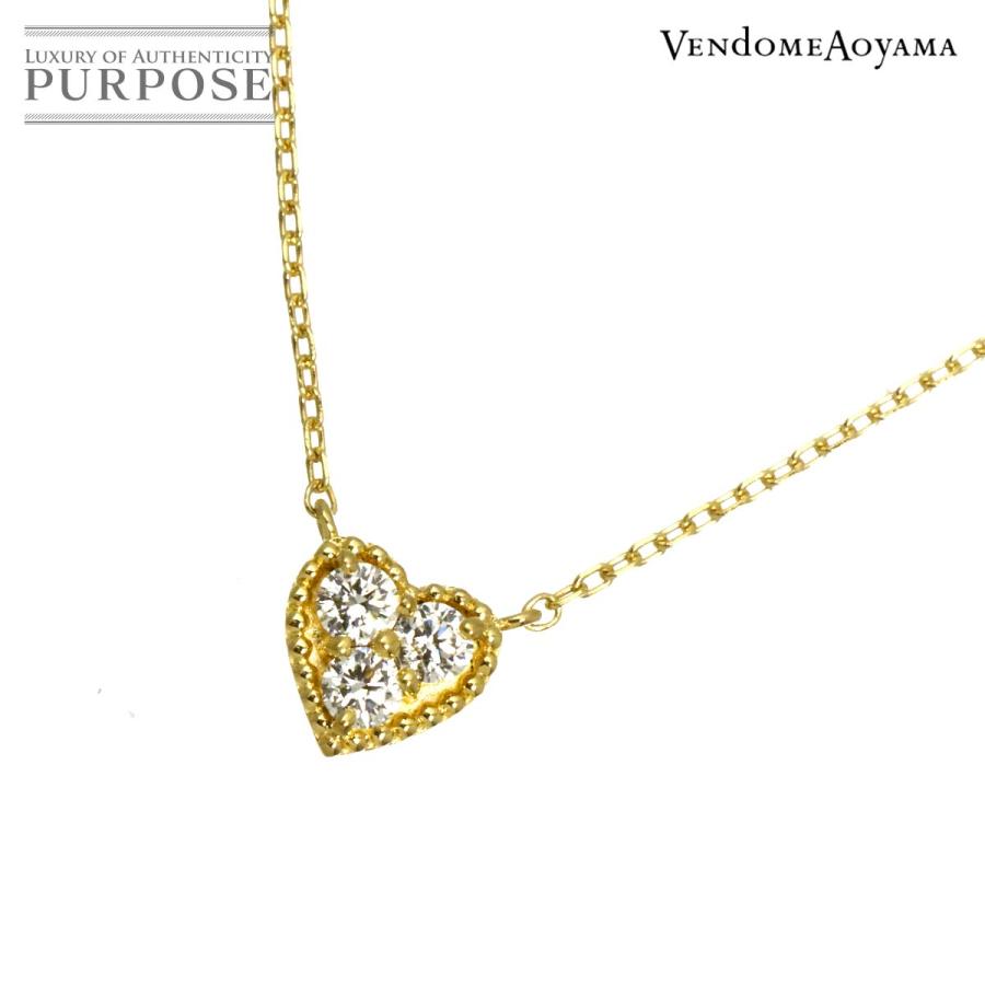 VendomeAoyama ネックレス　ハート型 VENDOME AOYAMA（ヴァンドーム青山） ハート ダイヤ 0.12ct ネックレス