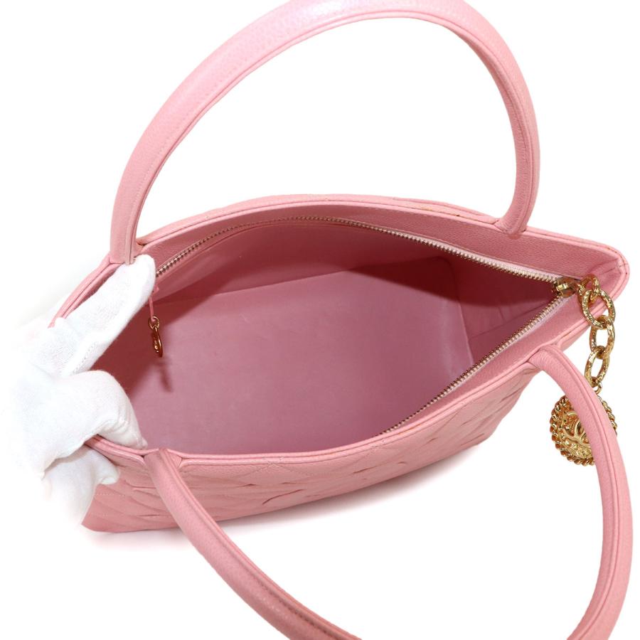 新品 CHANELシャネル 復刻トートバッグ キャビアスキン 金具ゴールドピンク CHANEL（シャネル） 新品同様 復刻トート バッグ キャビアスキン