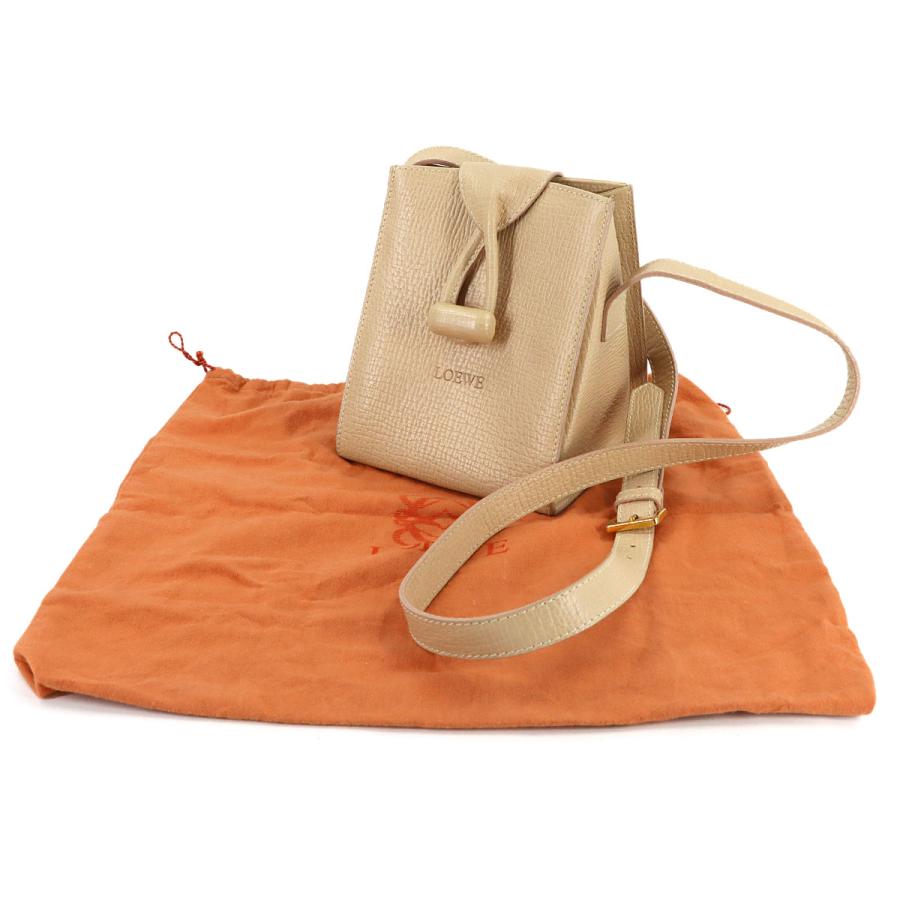 未使用 ロエベ LOEWE スエード レザー チェーン 2way ショルダーバッグ 