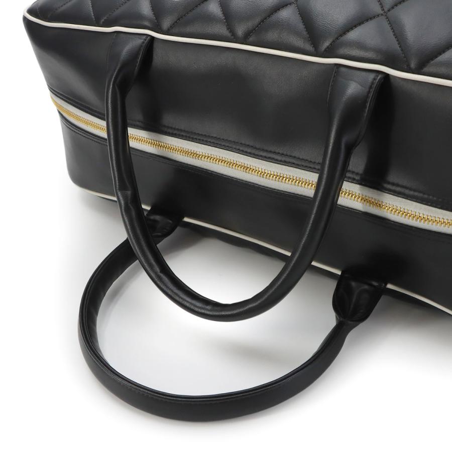 CHANEL（シャネル） 新品同様 マトラッセ ロゴ ボストン バッグ レザー