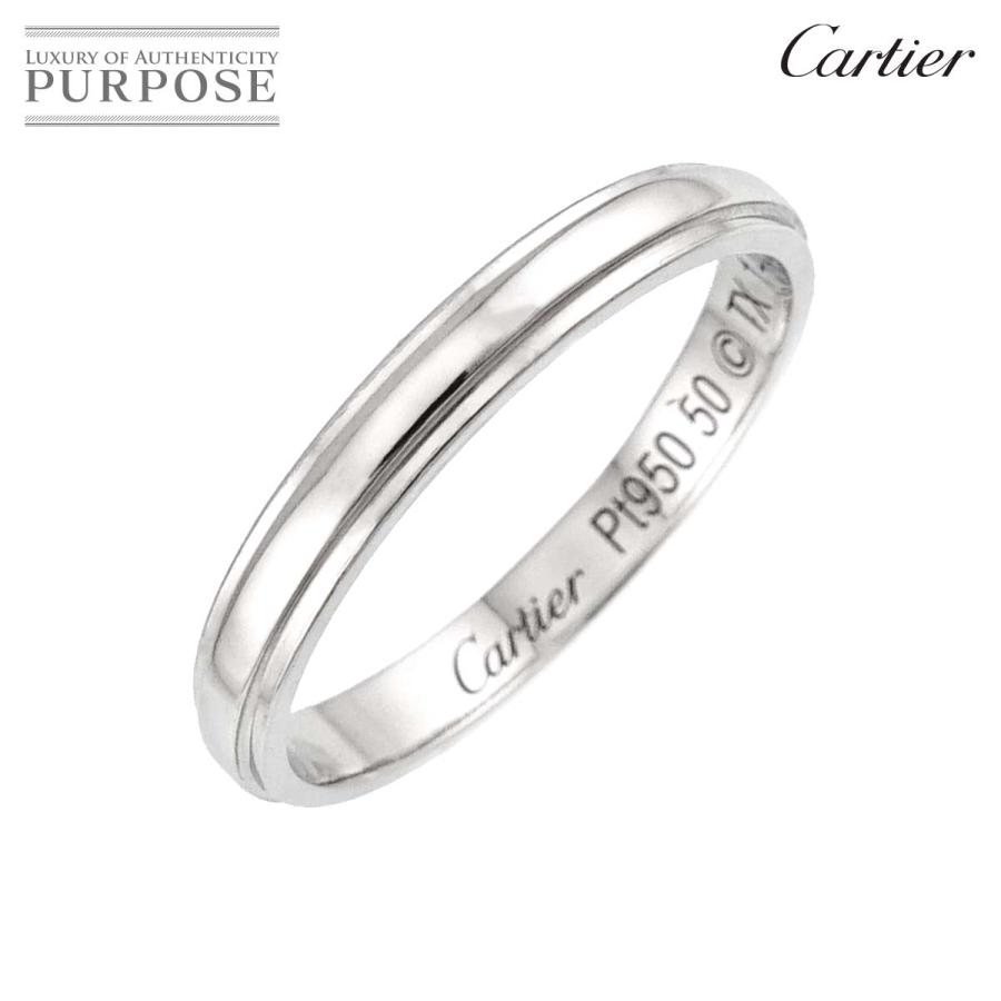 カルティエ　Cartier #50 10号　ダムールリング Cartier（カルティエ） ダムール #50 リング 幅2.5mm Pt プラチナ 指輪