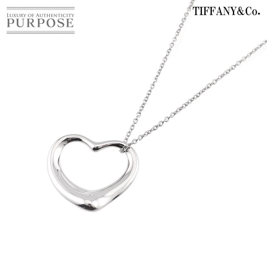 【希少品】Tiffany&Co.オープンハートネックレス27mm 付属品付き TIFFANY&Co.（ティファニー） オープンハート ネックレス 幅27mm 45cm