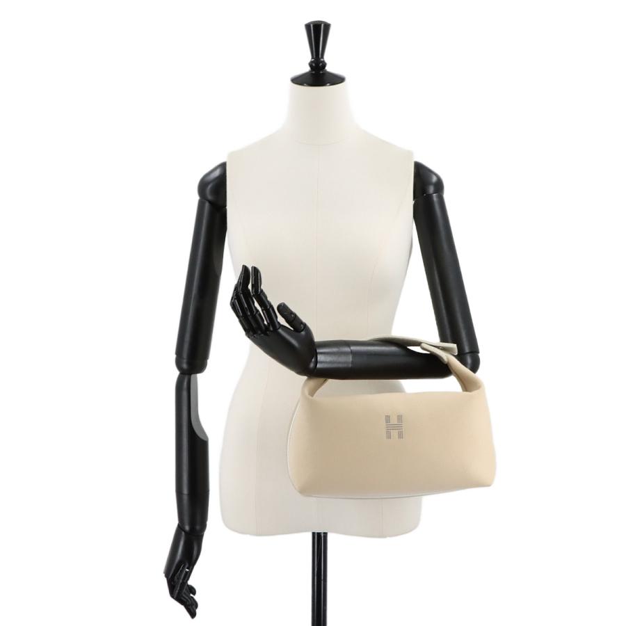 新品同様 エルメス HERMES ブリッド ア ブラック GM ハンド バッグ トワルアッシュ ナチュラル シルバー 金具 ポーチ 90320954_9