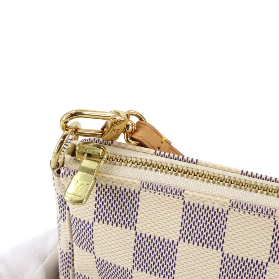 【美品】ルイヴィトン ポーチ ダミエ・アズール ポシェット アクセソワール LOUIS VUITTON（ルイ・ヴィトン） 新品同様 ルイ ヴィトン ダミエ