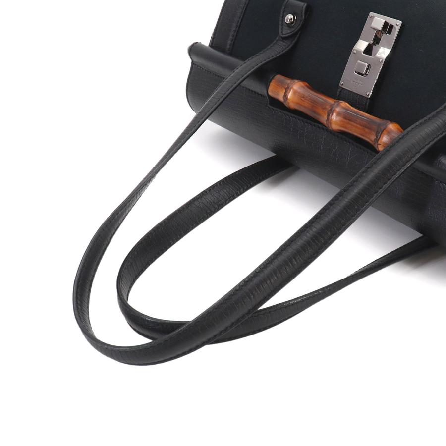 GUCCI（グッチ） 美品 バンブー ハンド バッグ GGキャンバス レザー