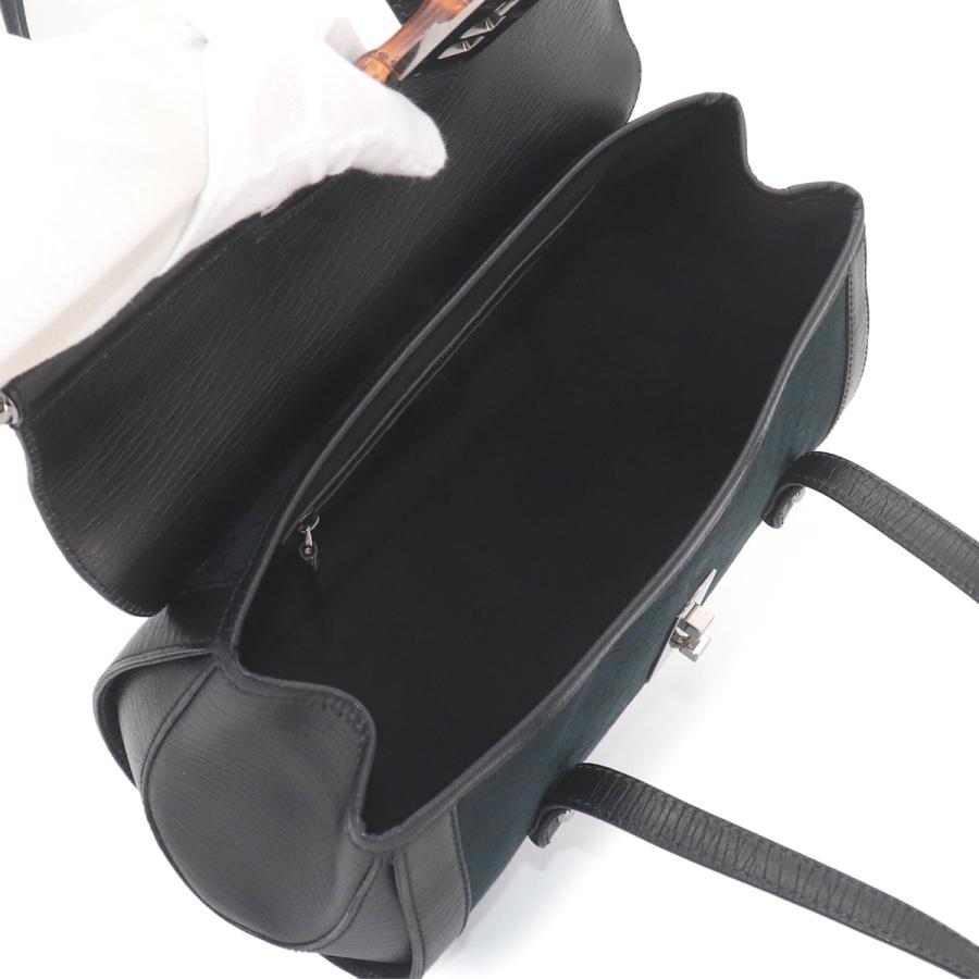 GUCCI（グッチ） 美品 バンブー ハンド バッグ GGキャンバス レザー