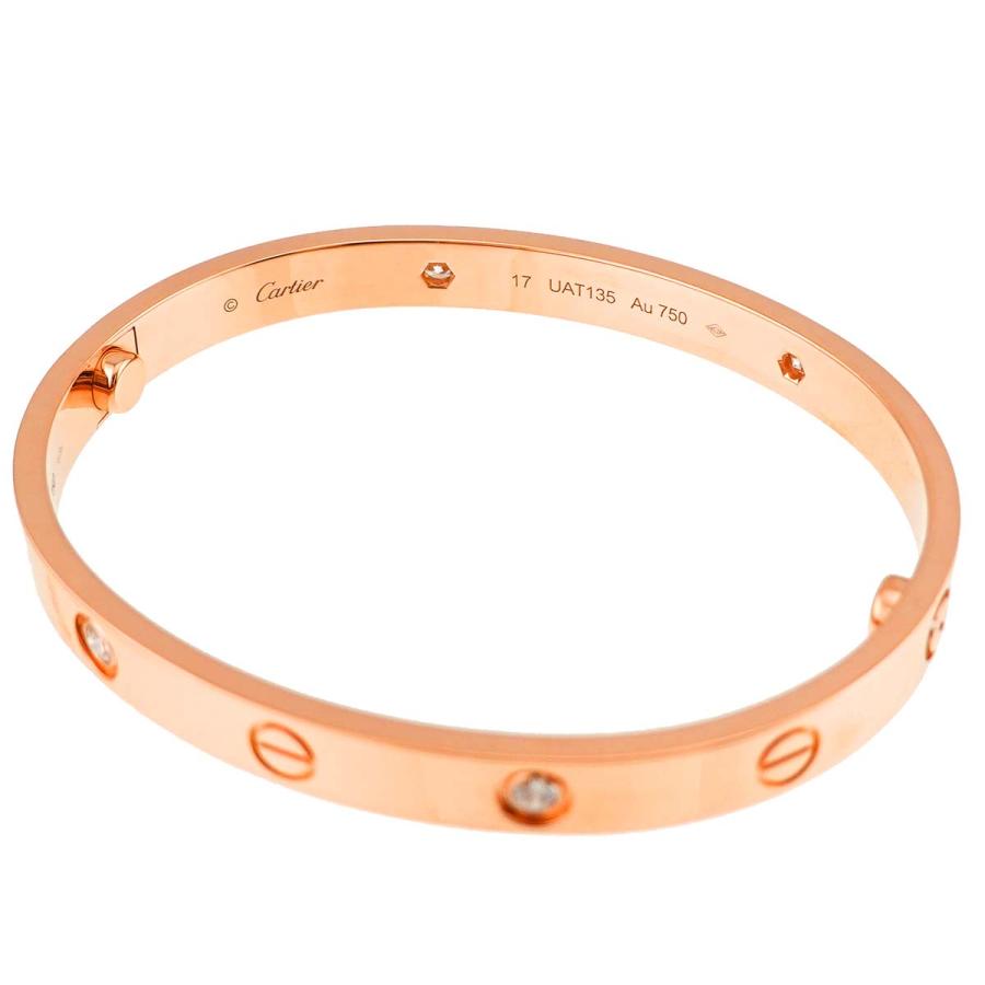 Cartier（カルティエ） ラブ ブレス #17 ハーフ ダイヤ 4P K18 PG 750