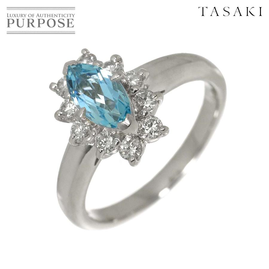 TASAKI（タサキ） TASAKI 9号 リング アクアマリン ダイヤ 0.30ct Pt 