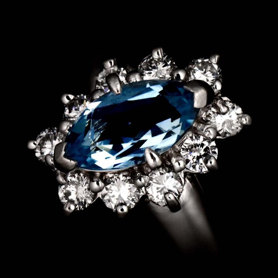 TASAKI（タサキ） TASAKI 9号 リング アクアマリン ダイヤ 0.30ct Pt 