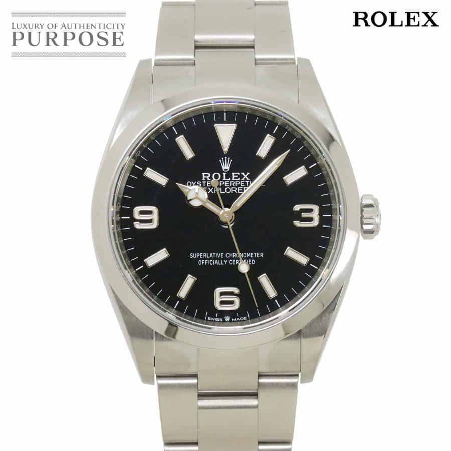 ロレックス ROLEX エクスプローラー1 124270 ランダム番 ルーレット メンズ 腕時計 ブラック オートマ 自動巻き Explorer 1 90321363 ROLEX（ロレックス） エクスプローラー1 124270 ランダム番 ルーレット