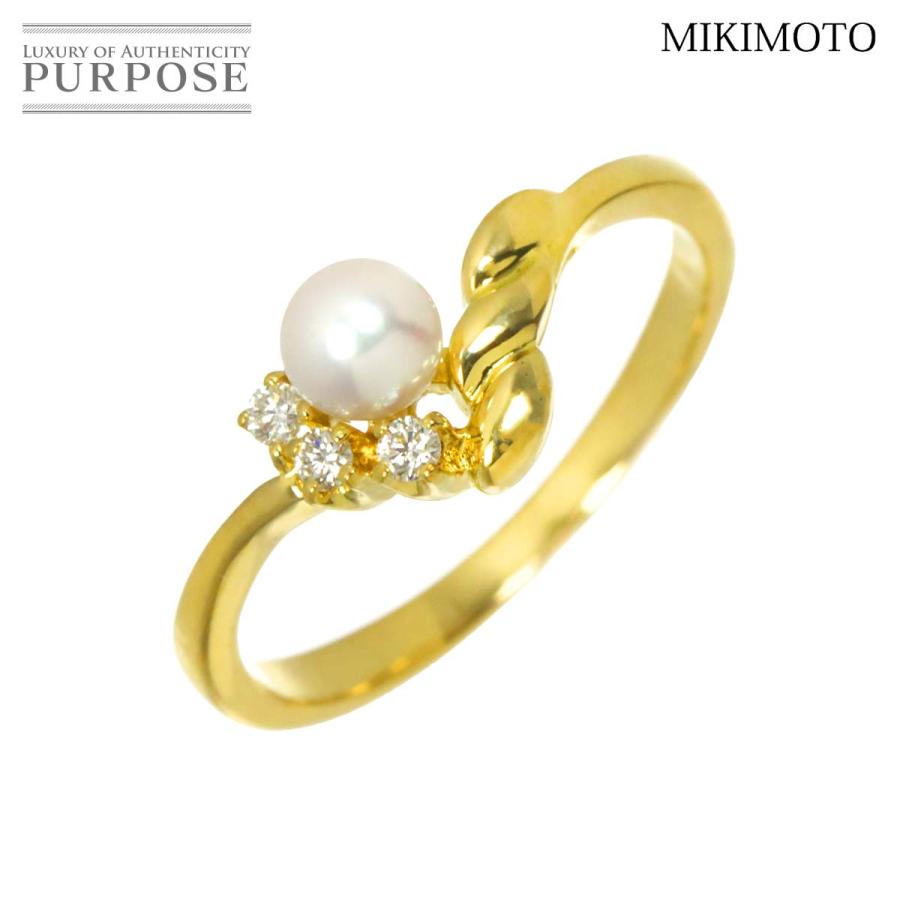 MIKIMOTO（ミキモト） MIKIMOTO 9号 リング アコヤ真珠 4.0mm ダイヤ 
