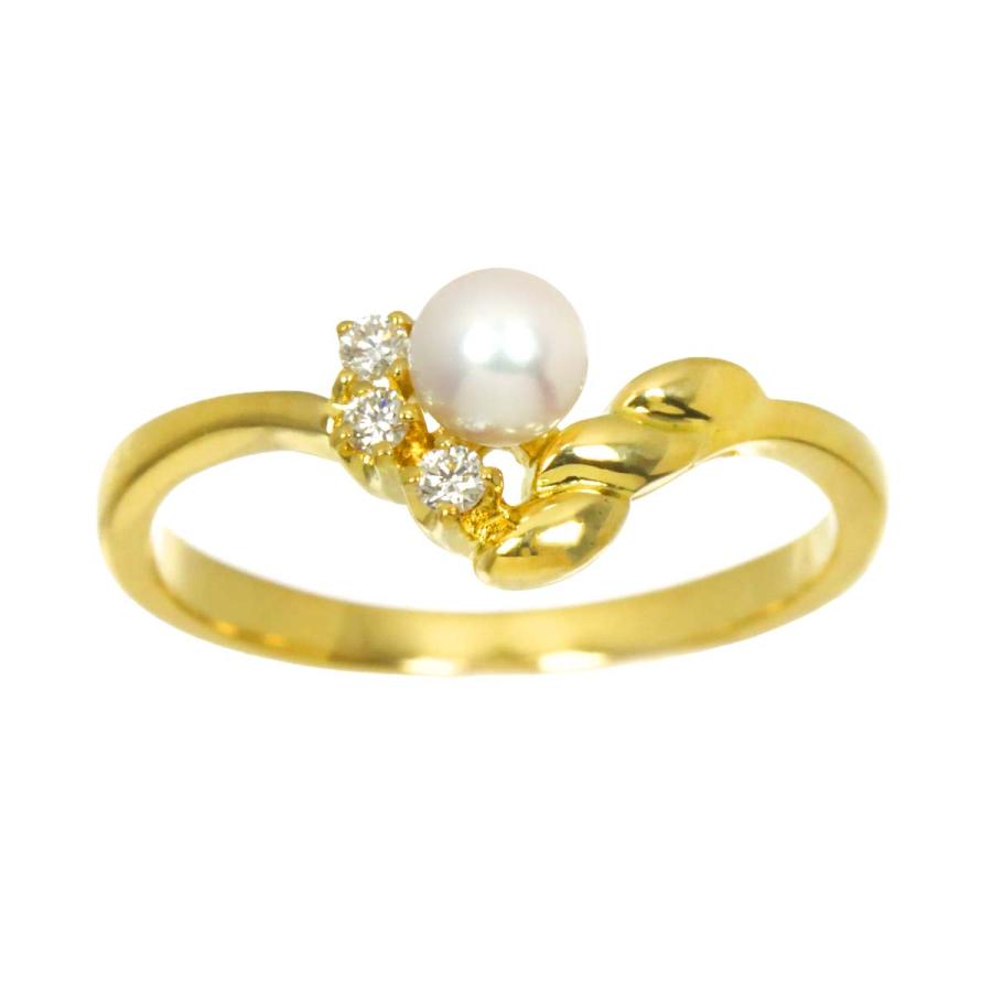 MIKIMOTO（ミキモト） MIKIMOTO 9号 リング アコヤ真珠 4.0mm ダイヤ