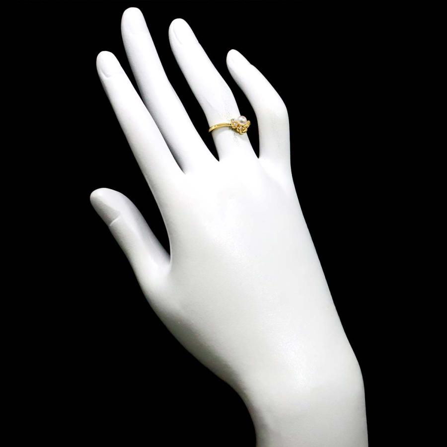 MIKIMOTO】アコヤパールリング K18 WG 9号
