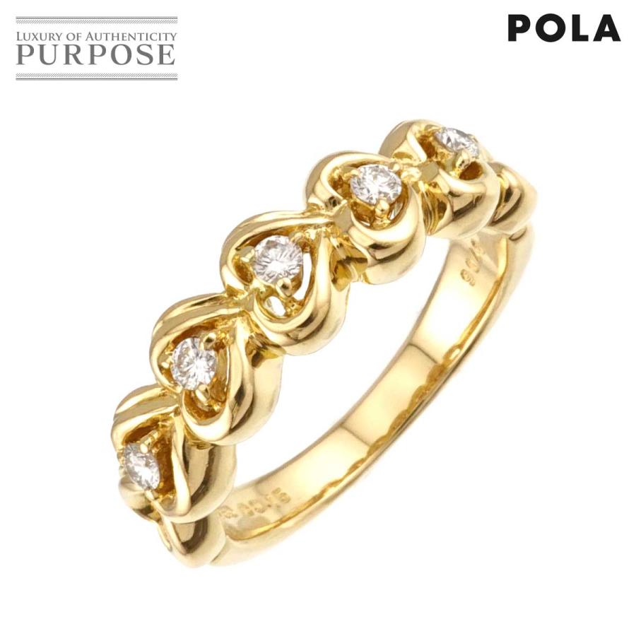 POLA（ポーラ） POLA 13号 リング ダイヤ 0.15ct K18 YG イエロー 