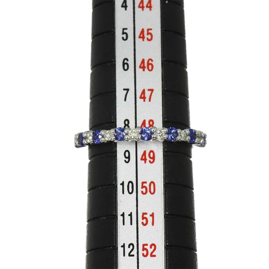4℃（ヨンドシー） 8号 リング サファイヤ ダイヤ K18 WG ホワイト