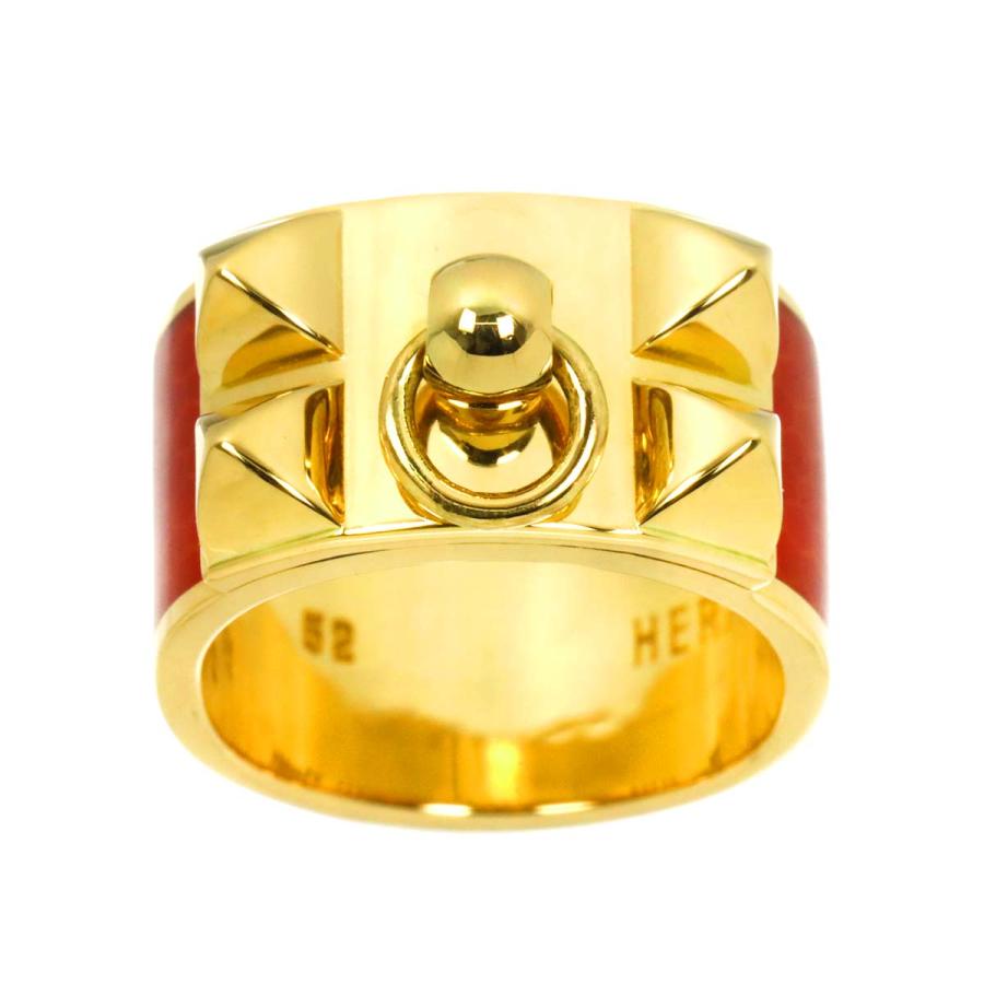 HERMES（エルメス） コリエドシアン スタッズ #52 リング エナメル K18