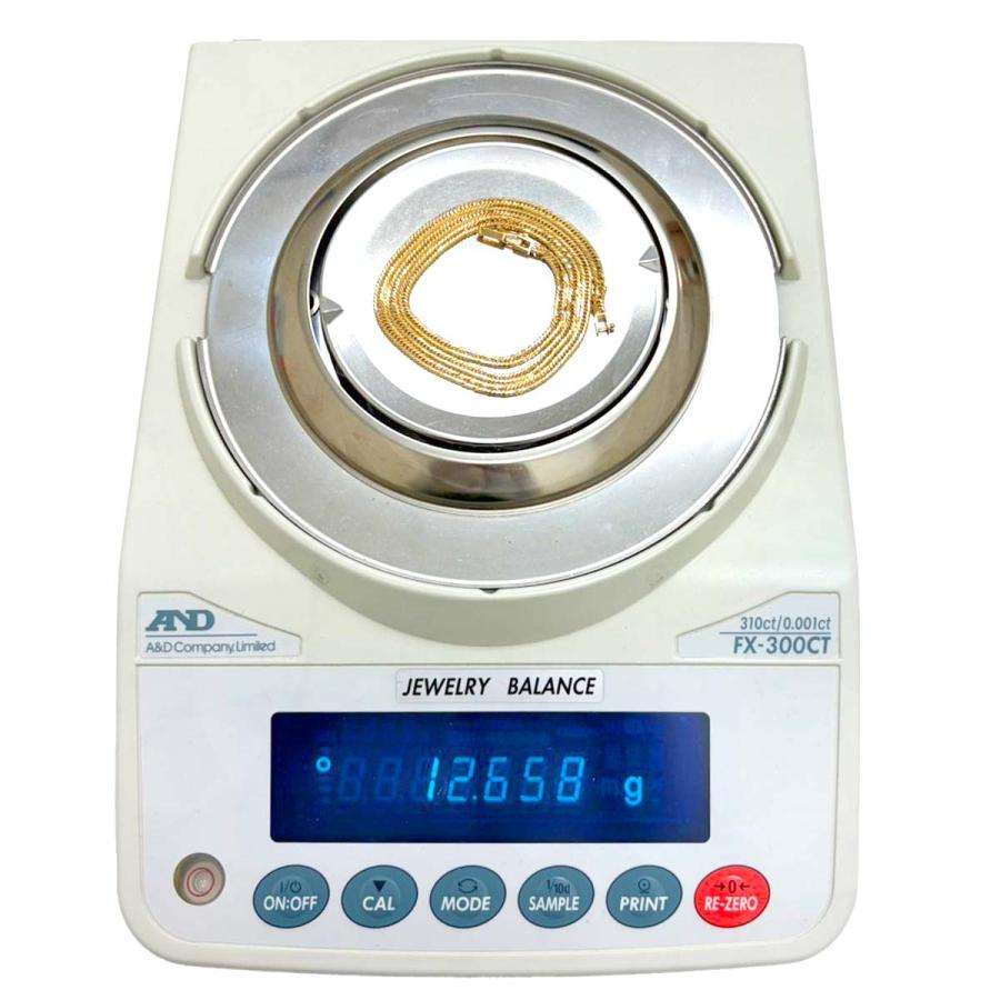 K18 喜平 ネックレス 50cm 8面トリプル 12.6g 幅3.2mm イエロー 