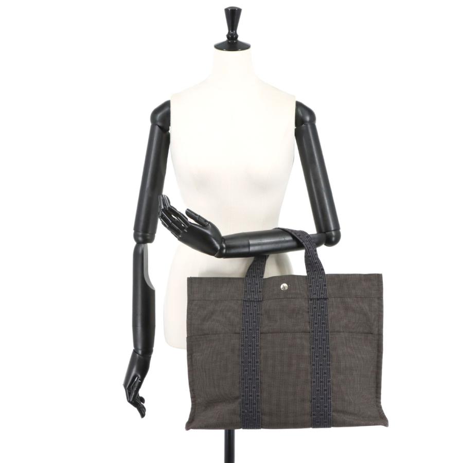 【sale】 エルメス エールライントートMM グレー HERMES（エルメス） エールライン MM トート バッグ キャンバス グレー