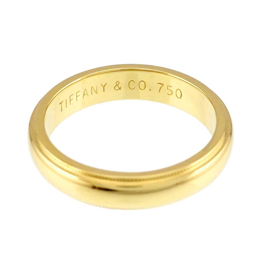TIFFANY&Co.（ティファニー） ミルグレイン バンド 10号 リング K18 YG 