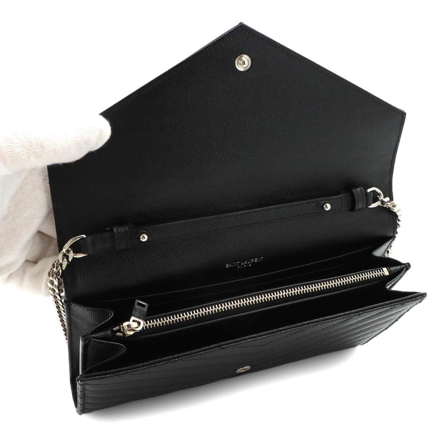 ねこさん専用希少SAINT LAURENT ブラック レザー ウォレットチェーン Yves Saint Laurent（イヴ・サンローラン） 未使用 展示品 サン