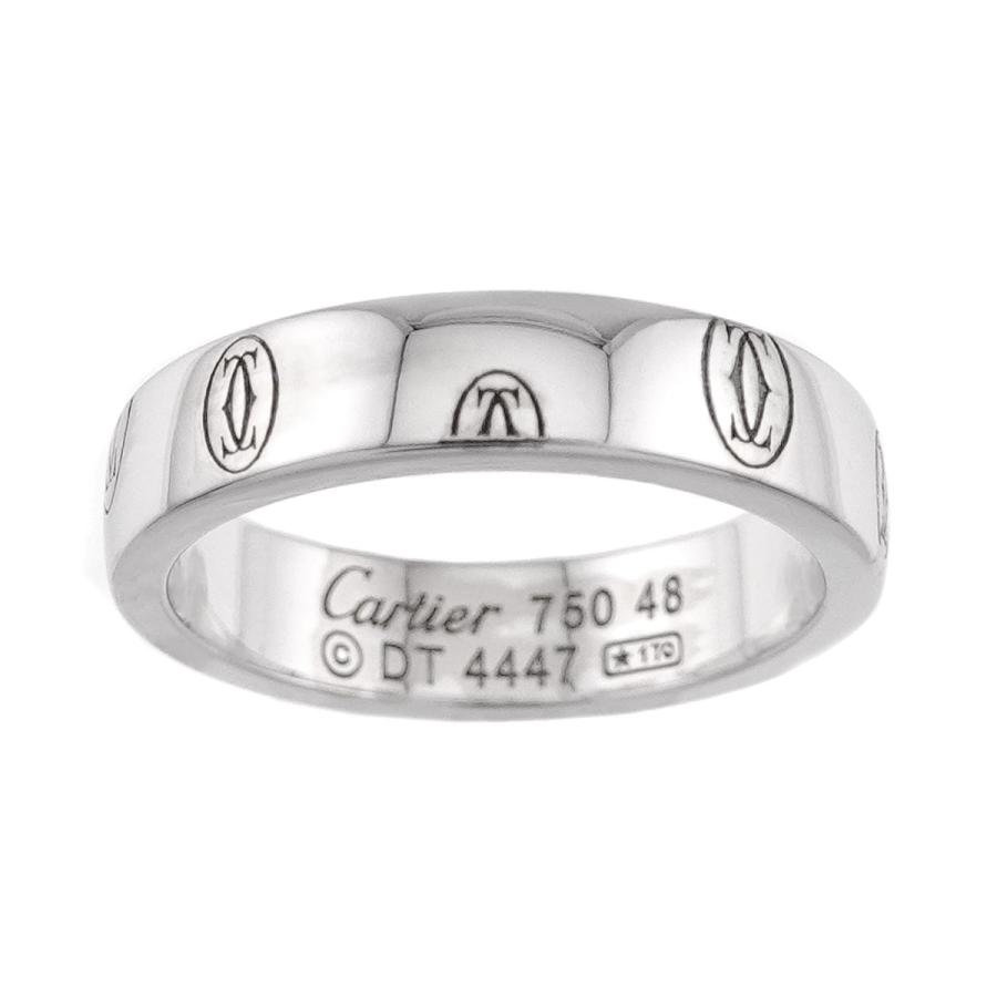 カルティエ Cartier ハッピーバースデー SM #48 リング K18 WG 750 指輪 Logo Happy birthday Ring 90322016_1