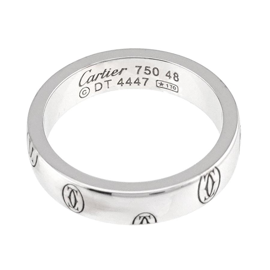 カルティエ Cartier ハッピーバースデー SM #48 リング K18 WG 750 指輪 Logo Happy birthday Ring 90322016_2