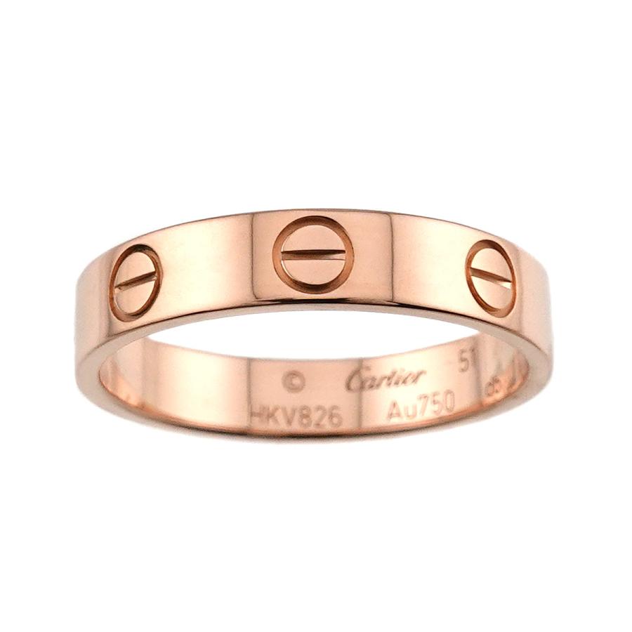 Cartier ミニラブリング 750ピンクゴールド サイズ49　BOX 付き Cartier（カルティエ） ミニラブ #51 リング K18 PG ピンクゴールド