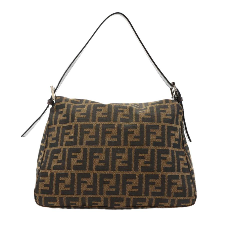 新品同様 フェンディ FENDI ズッカ マンマバゲット ショルダー バッグ キャンバス レザー ブラウン 26325 Mamma Baguette 90322248_2