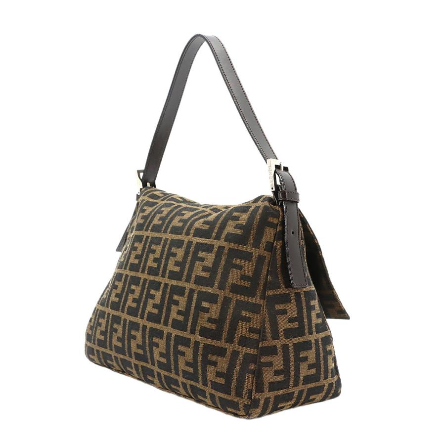 新品同様 フェンディ FENDI ズッカ マンマバゲット ショルダー バッグ キャンバス レザー ブラウン 26325 Mamma Baguette 90322248_3